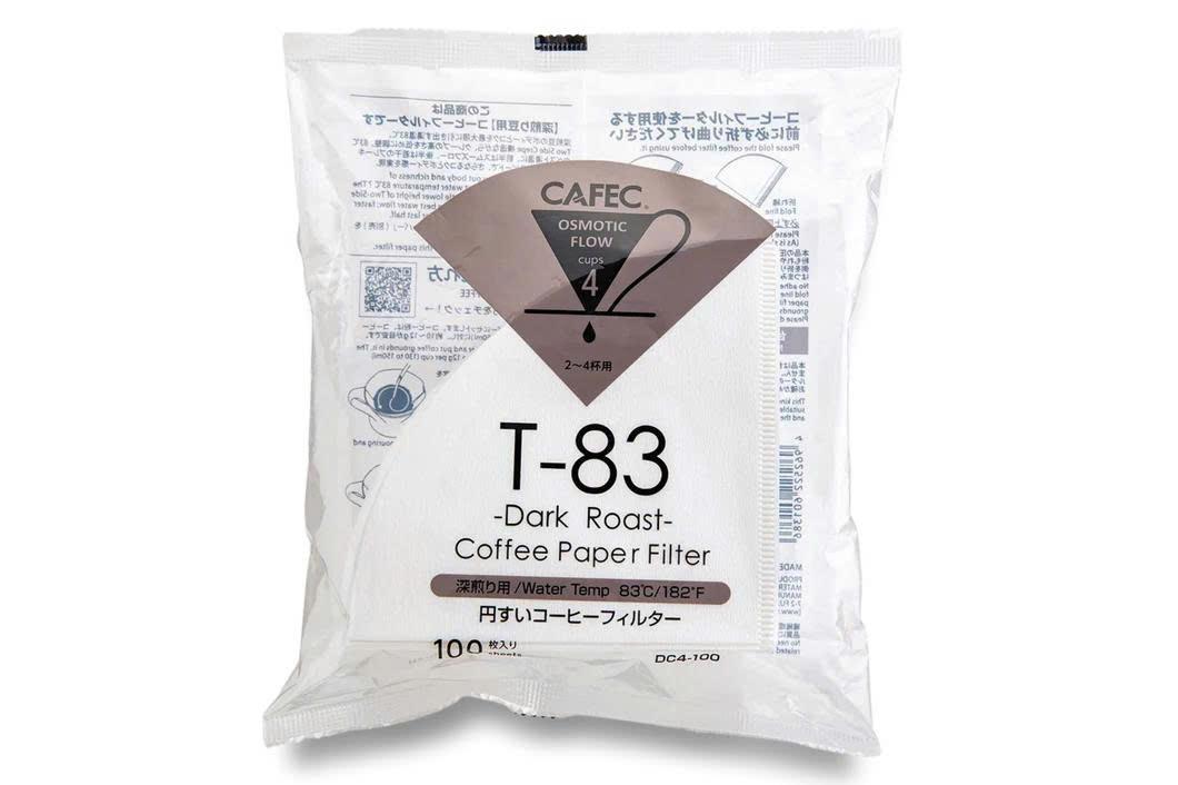 Cafec Filter DC4 V60-02 100 White Dark T83