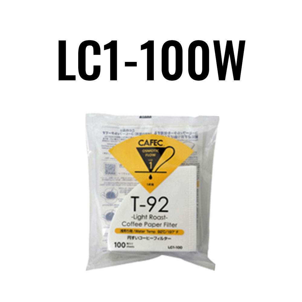 Cafec Paper Filter LC1-100W - Cone V60-01 Cup-1 100-Sheets - White - Light Roast 4