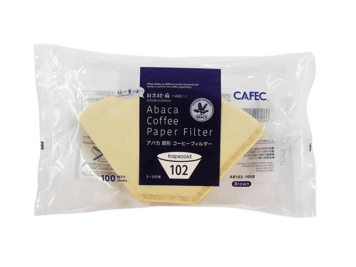 Combo 2 x Cafec Abaca trapezoid paper filter 102 (brown) 100pcs/pack 4