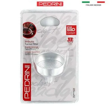Combo 2x PEDRINI Phễu Thay Thế Kaffettiera Ấm Pha Cà Phê 2 Tách