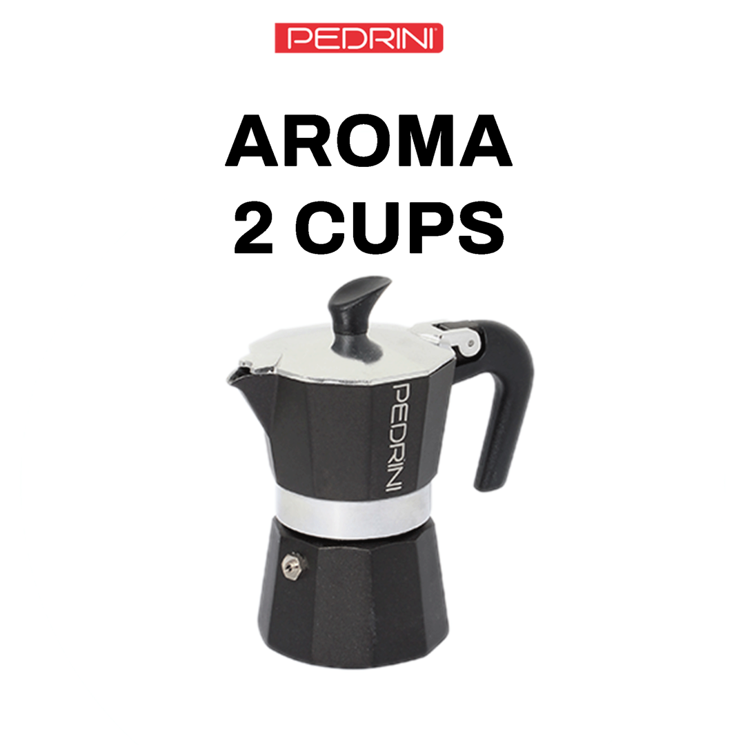 PEDRINI Aroma Coffee Maker 2 Cups - Black - 9112-8