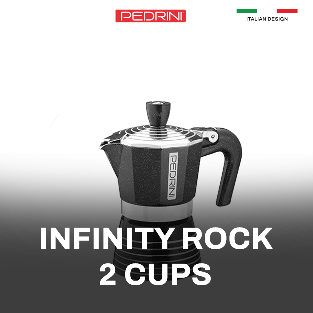 PEDRINI Infinity Rock Coffee Maker 2 Cups - Black 4