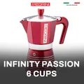 PEDRINI Infinity Passion Coffee Maker 6 Cups - Red 1
