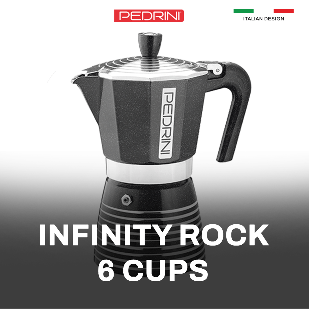 PEDRINI Infinity Rock Coffee Maker 6 Cups - Black 2
