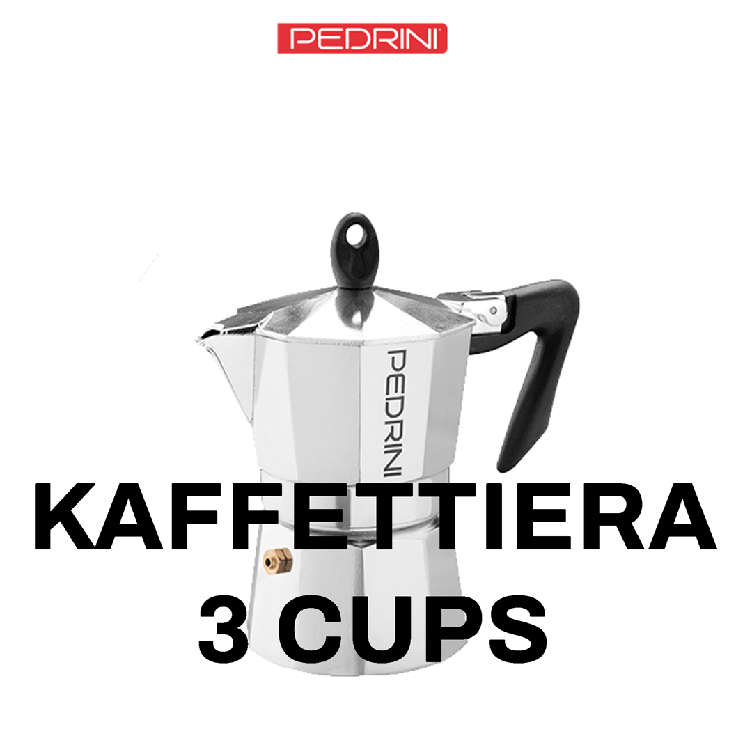 PEDRINI Kaffettiera Coffee Maker 3 Cups - Black 5