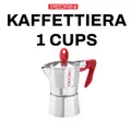 PEDRINI Kaffettiera Coffee Maker 1 Cup - Red