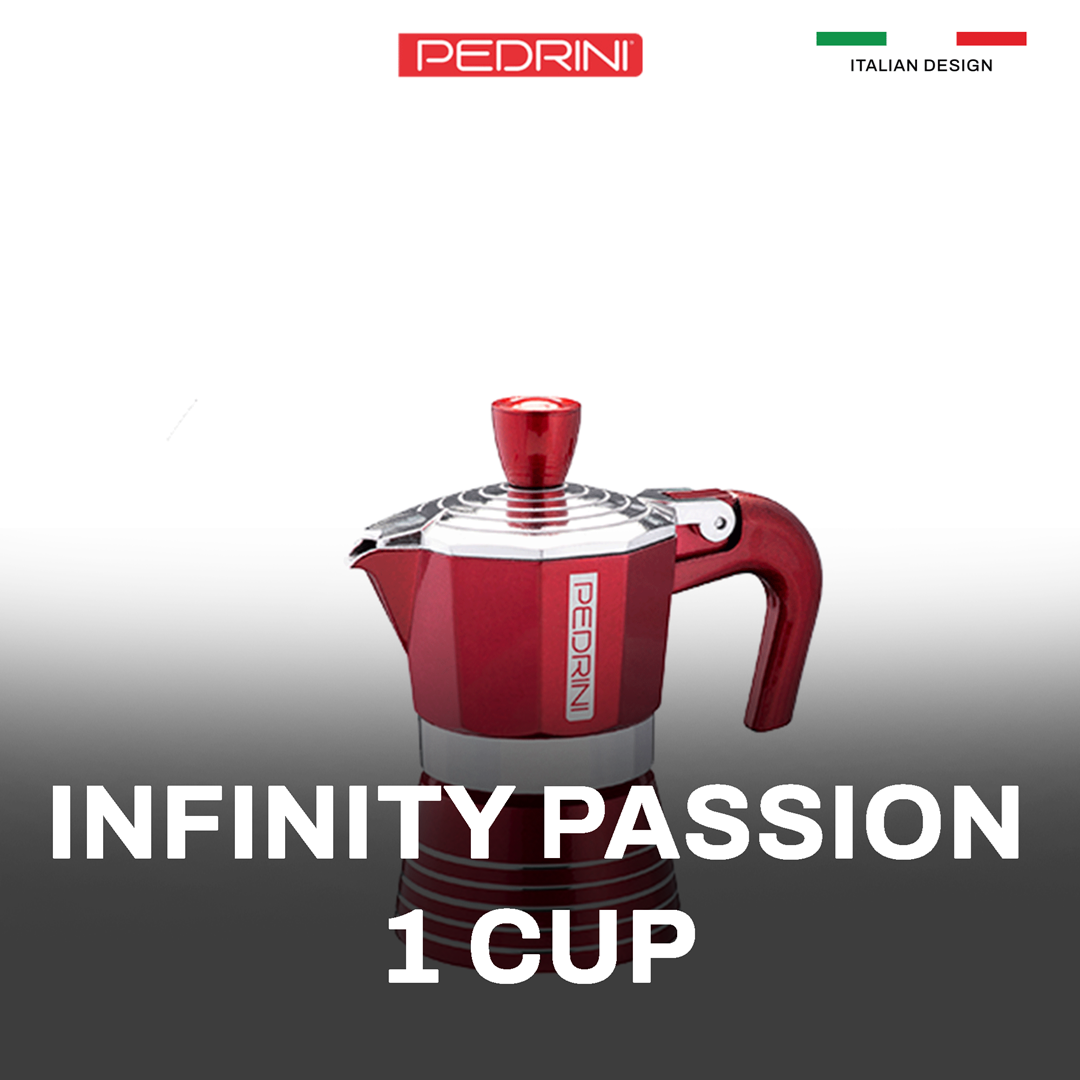 PEDRINI Infinity Passion Coffee Maker 1 Cup - Red 2