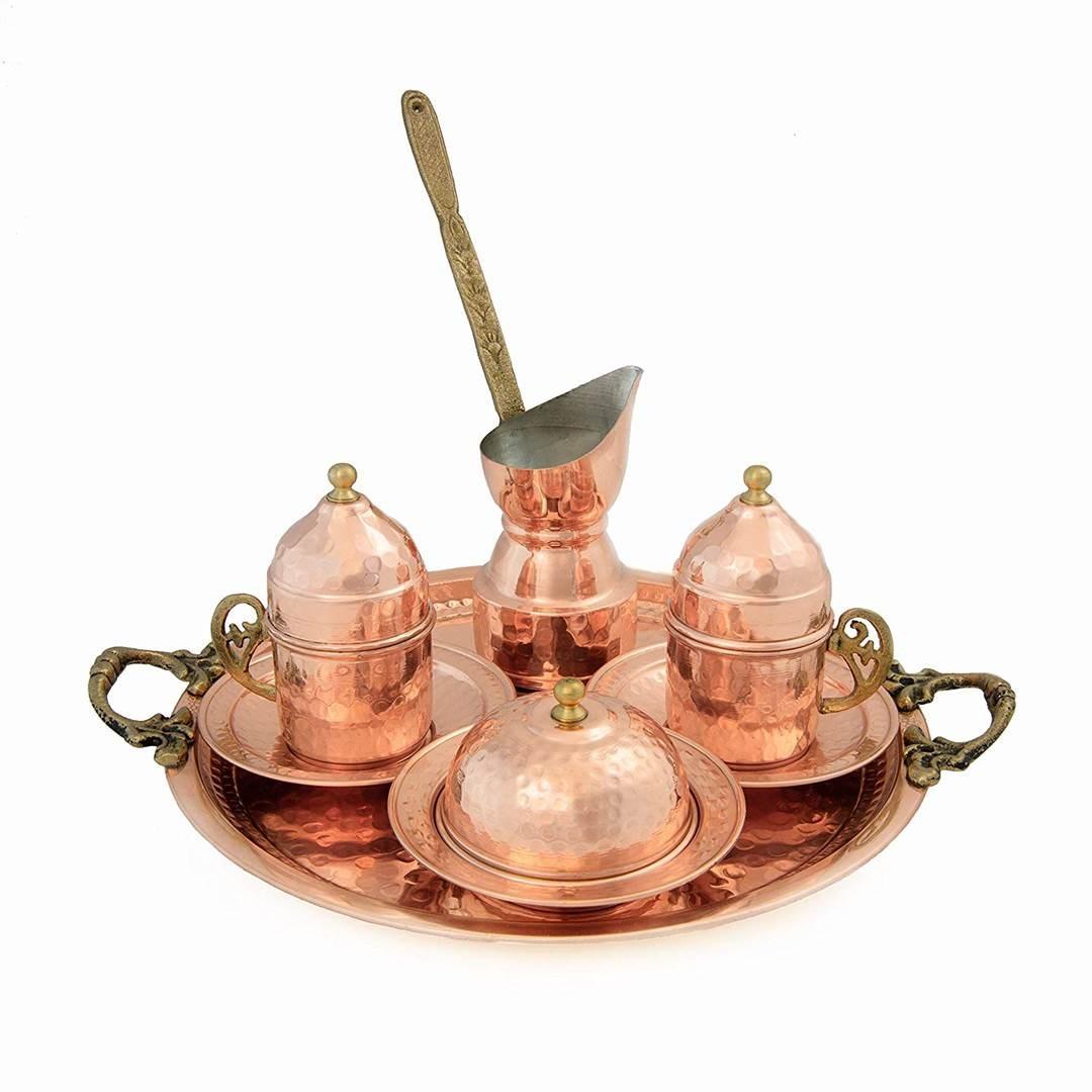Copper Turkish Coffee Set Cezve by Mandalina Magic New