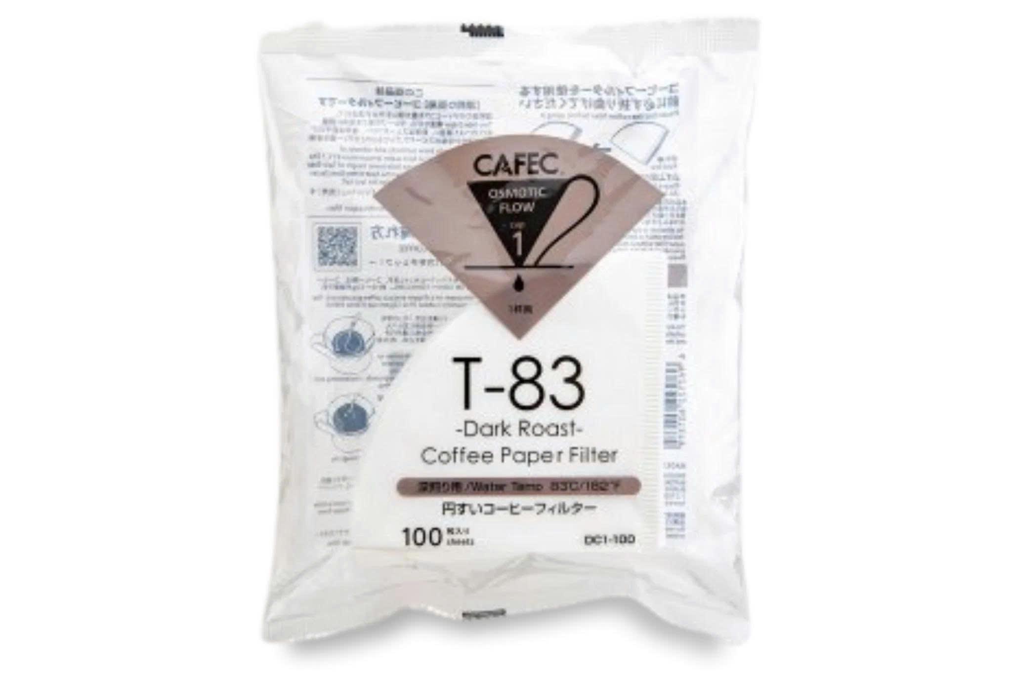 Cafec Filter DC1 V60-01 100 White Dark T83