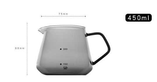 Pressoco Server Obsidian 450ml Smoke Glass (W.Lip) 2