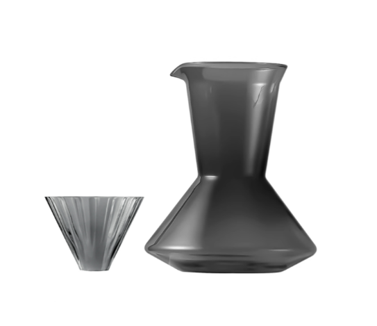 Pressoco Set Glass Pour Over - Smoke (Drip Pot 600ml + Dripper 02) 7