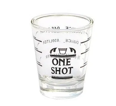 Combo 2 x Blagu One Shot Measuring Glass (Ly đong thủy tinh chữ màu đỏ)