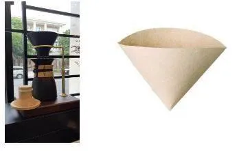 Combo Pha Cà Phê Guru Black Sứ Và Khung Đỡ Phễu Lọc Bằng Gỗ