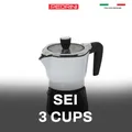 PEDRINI Sei Moka plus Coffee Maker 3 Cups - Painted aluminium 1