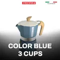 PEDRINI MyMoka Color Coffee Maker 3 Cups - Vintage Blue 1