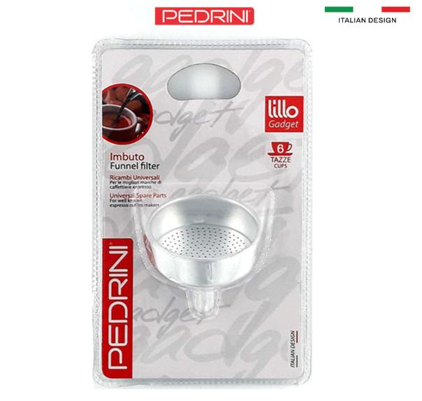 Combo 2 x PEDRINI Replacement Funnel Kaffettiera Coffee Maker 6 Cups