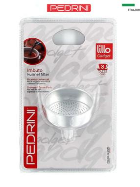 Combo 2 x PEDRINI Replacement Funnel Kaffettiera Coffee Maker 3 Cups