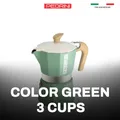 PEDRINI MyMoka Color Coffee Maker 3 Cups - Vintage Green 1