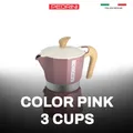 PEDRINI MyMoka Color Coffee Maker 3 Cups - Vintage Pink 1