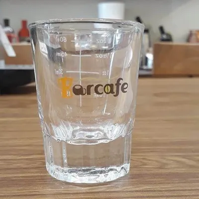 Blagu 2oz Shot Measuring Glass Barcafe (Ly đong thủy tinh chữ màu đen)