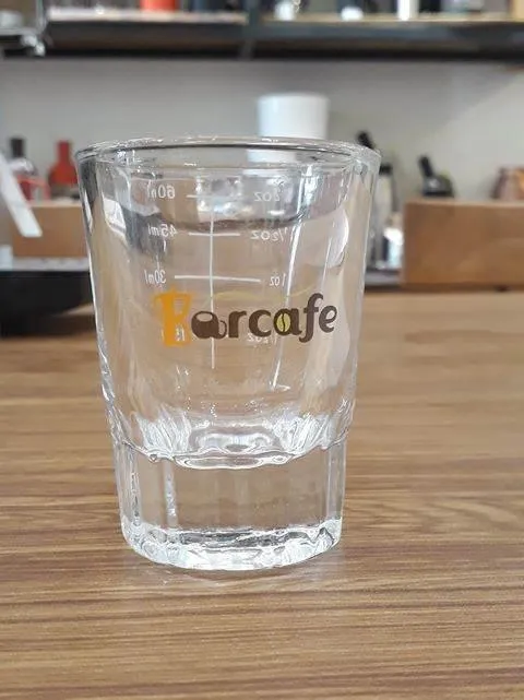 Blagu 2oz Shot Measuring Glass Barcafe (Ly đong thủy tinh chữ màu đen)