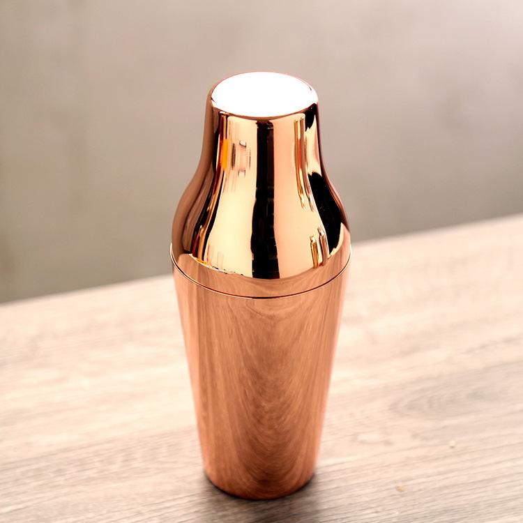 Bình lắc Shaker Inox 304 shaker 650ml cocktail, trà, cà phê - Màu đồng 10