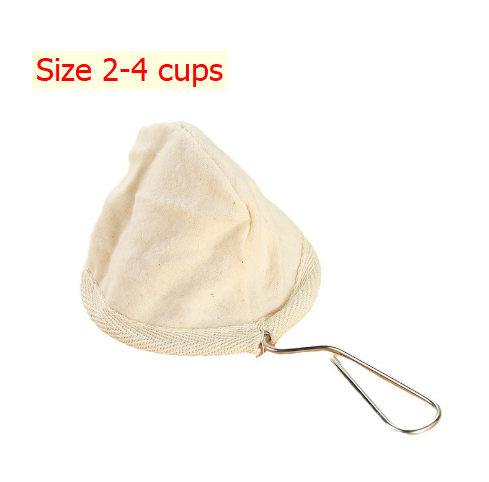 Pressoco Cloth Filter with stainless Steel Handle - Size 2-4 cups