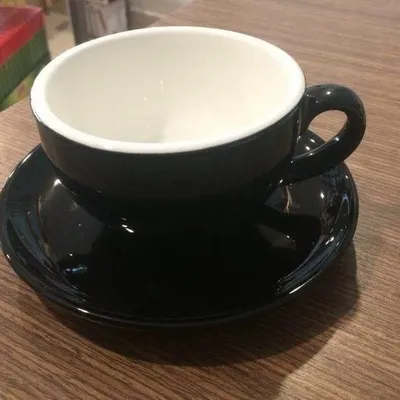 Bộ tách cappuccino đen 250ml