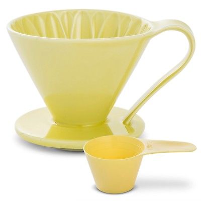 Phễu pha cà phê Sanyo Cafec V60 Dripper Flower - Màu Vàng - Size 02 15