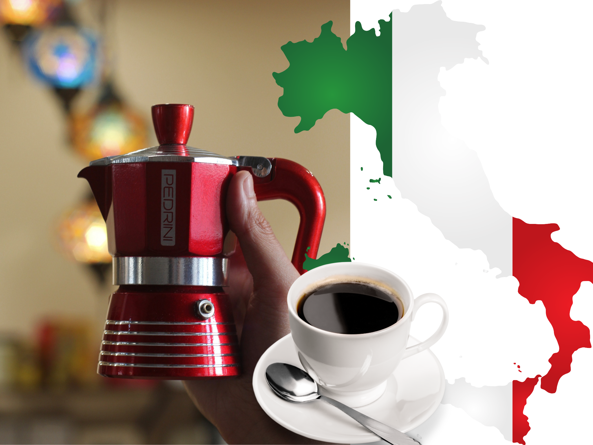 PEDRINI Infinity Passion Coffee Maker 2 Cups - Red 10