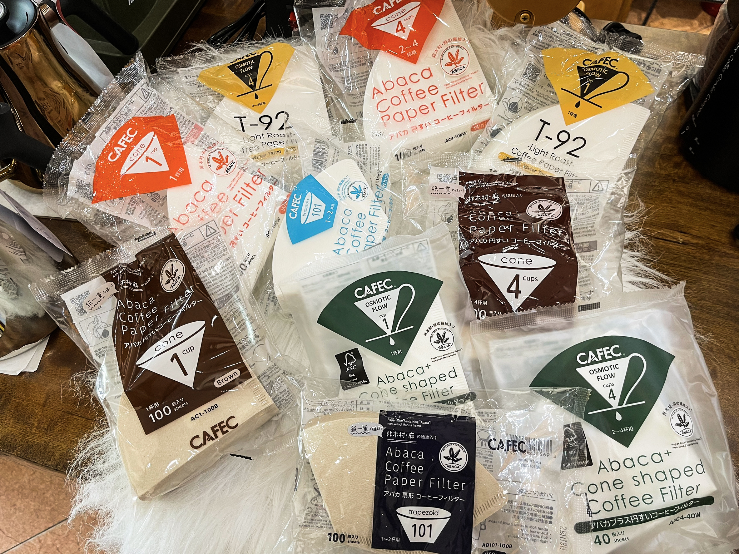 Cafec Paper Filter LC1-100W - Cone V60-01 Cup-1 100-Sheets - White - Light Roast 6