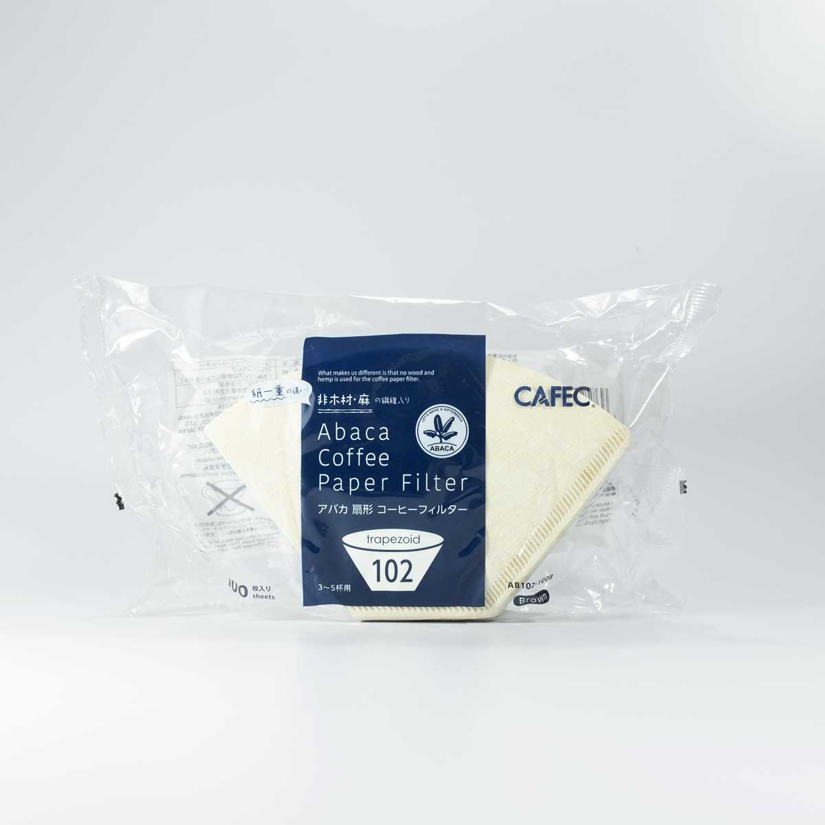 Combo 2 x Cafec Abaca trapezoid paper filter 102 (white) 100pcs/pack 2