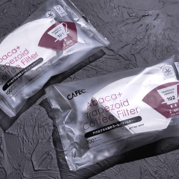 Combo 2 x Cafec Abaca trapezoid paper filter 102 (brown) 100pcs/pack