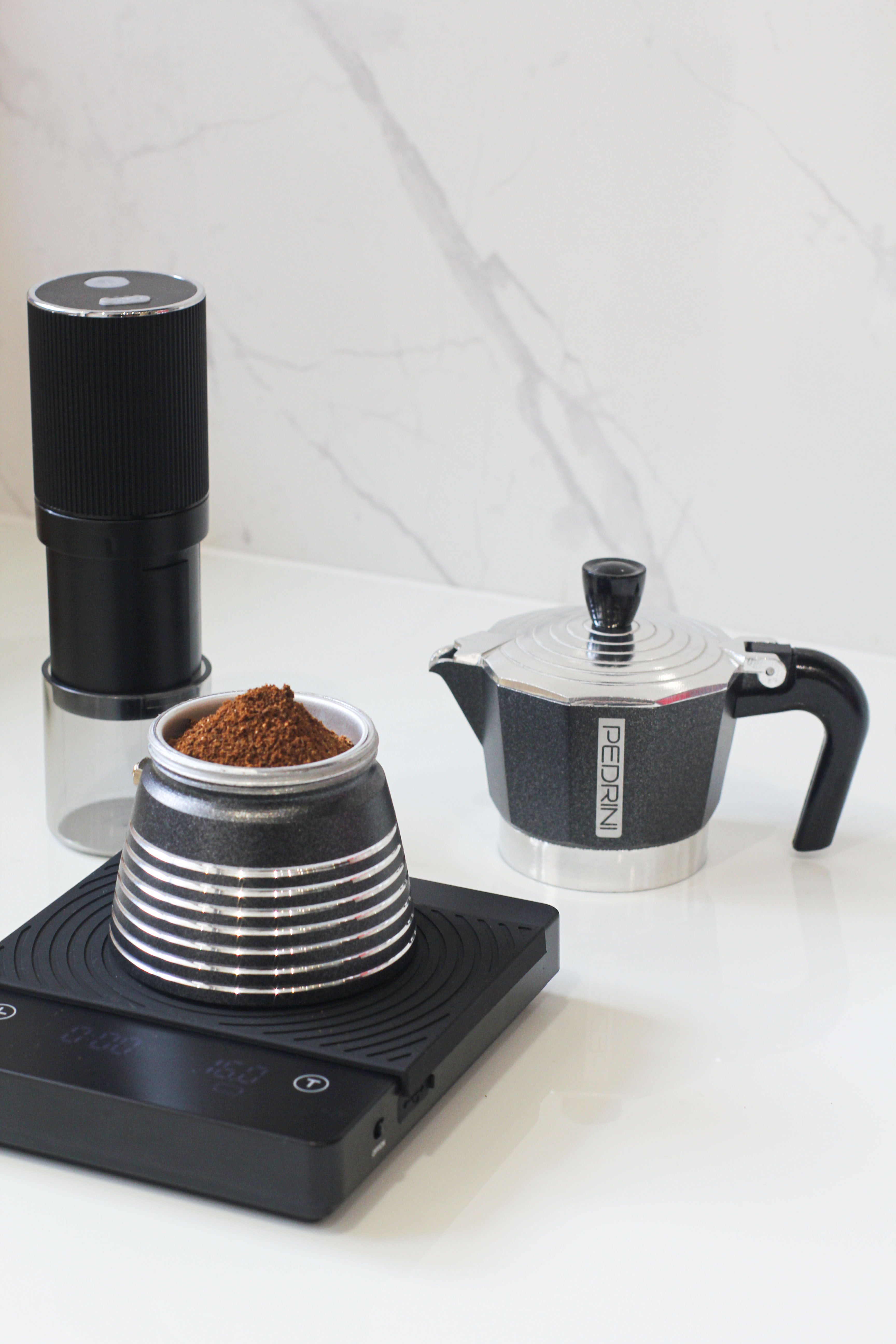 PEDRINI Infinity Rock Coffee Maker 3 Cups - Black 3