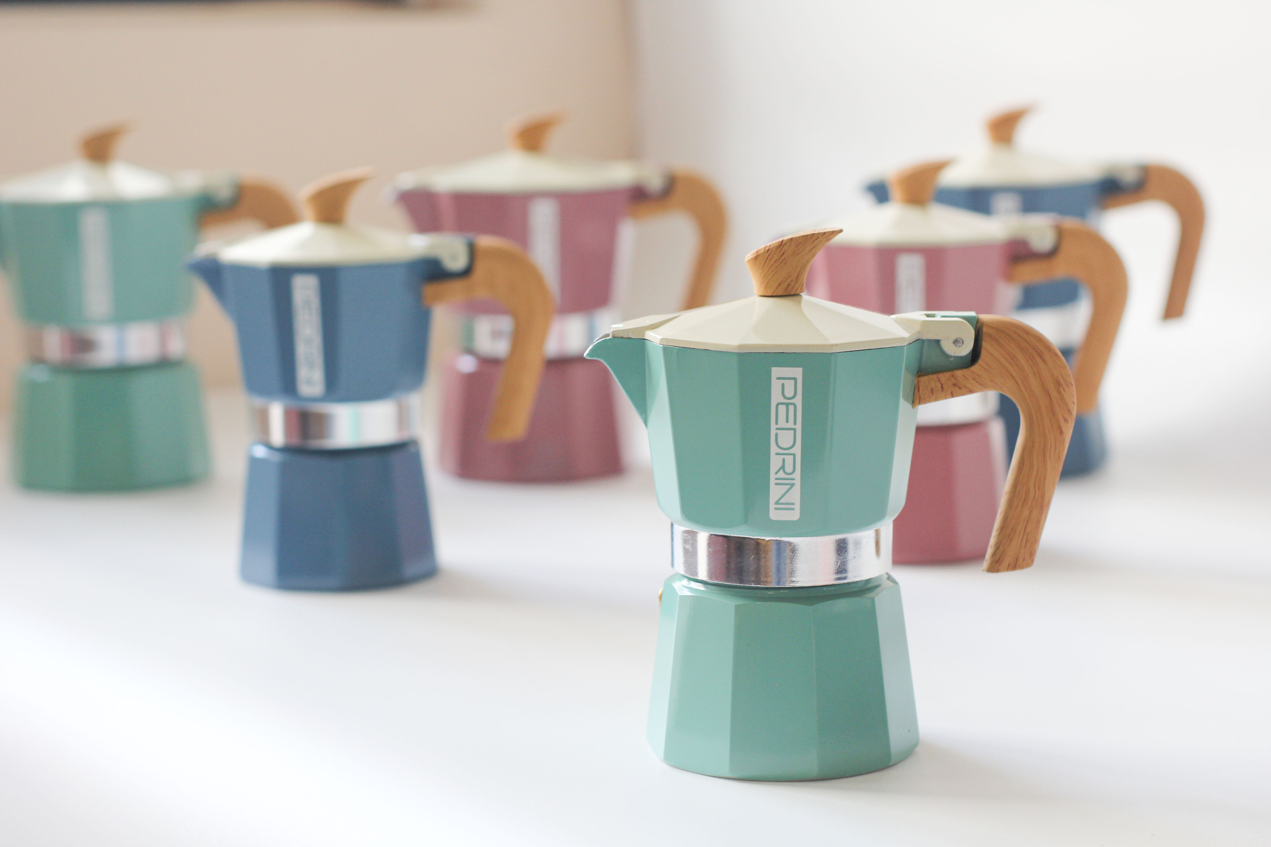 PEDRINI MyMoka Color Coffee Maker 3 Cups - Vintage Blue 3