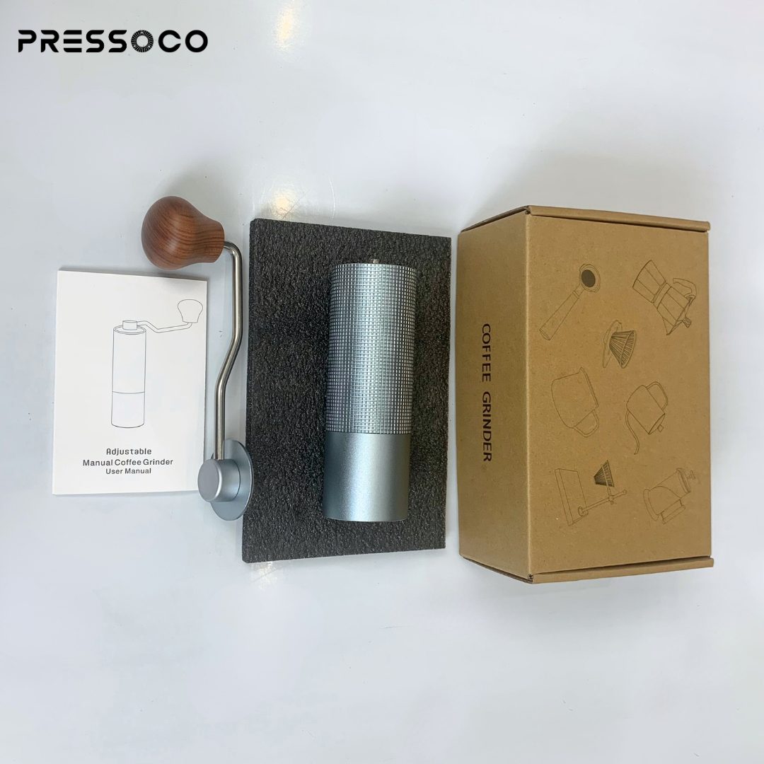 Pressoco Hand Grinder 420CNC Silver - Lưỡi xay 5 cạnh