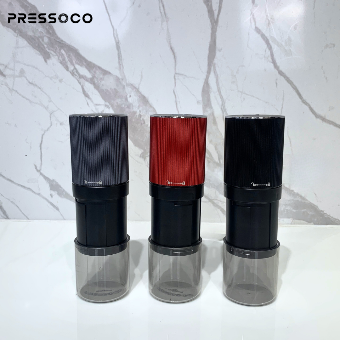 Pressoco auto electric coffee grinder - matte black 13