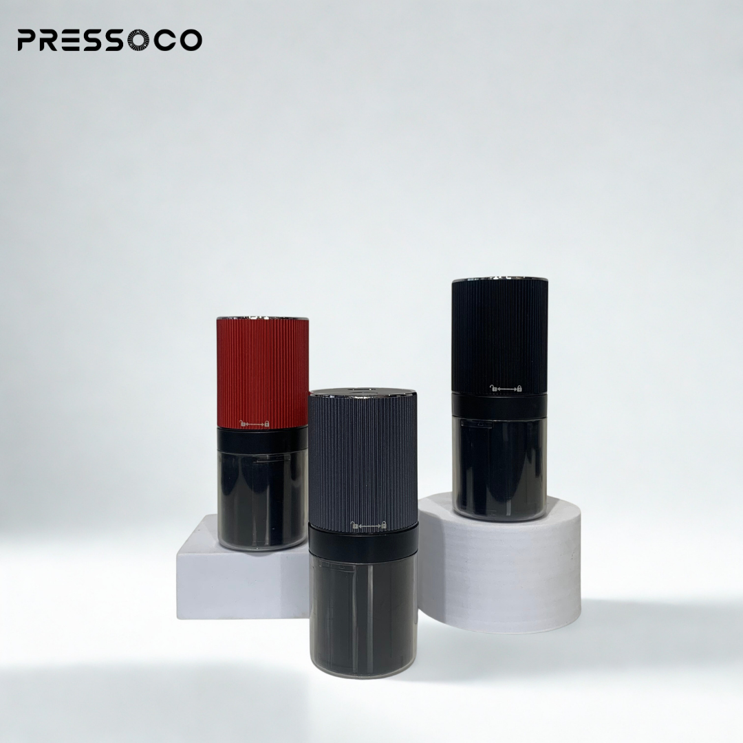 Pressoco auto electric coffee grinder - matte black 12