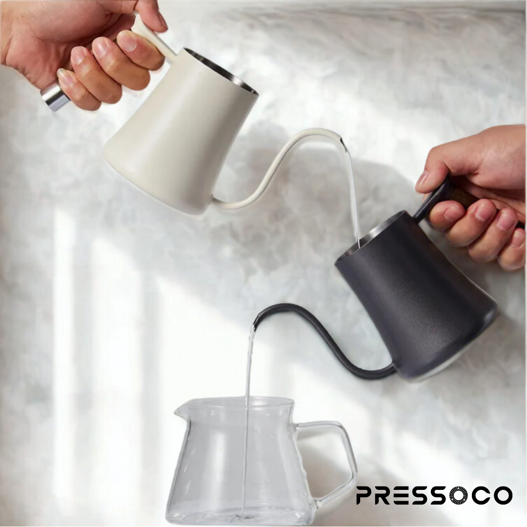 Pressoco Kettle 304 Stainless Steel Pour Over 600ml - Leather Brown 3
