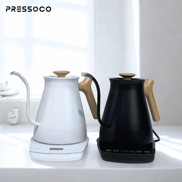 Pressoco Kettle 304 Stainless Steel Pour Over 600ml - Leather White