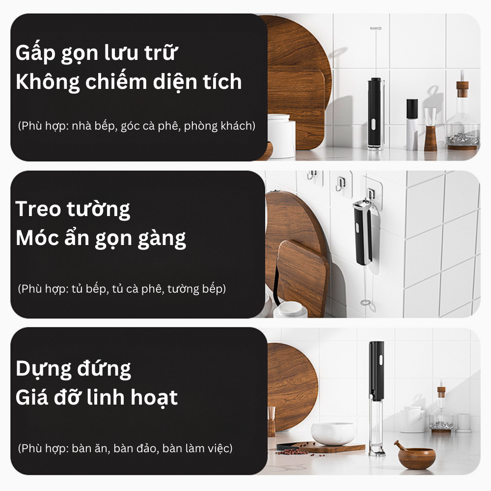 Pressoco Electric milk frother USB, White 5