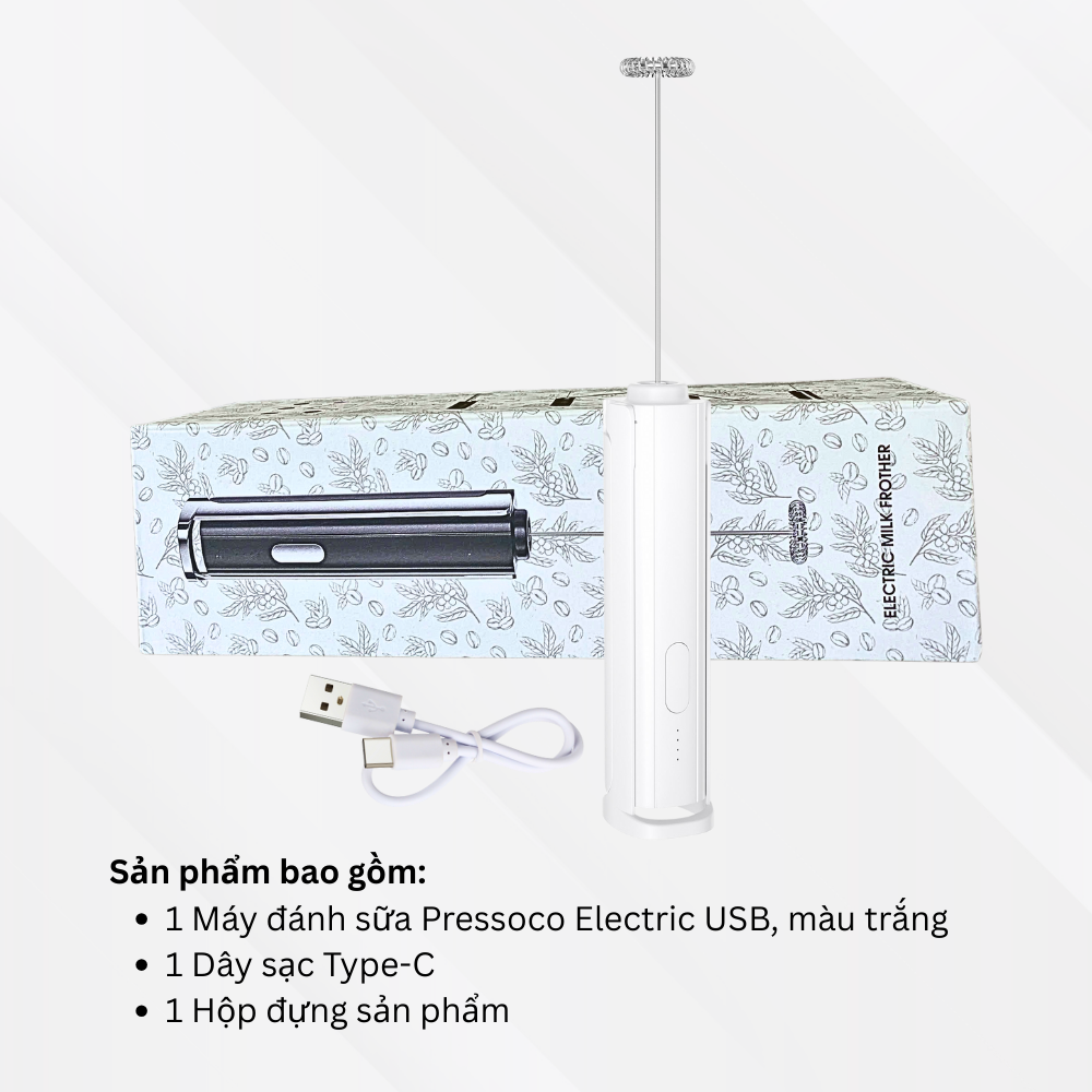 Pressoco Automatic Hot & Cold Milk Frother 250ml 8