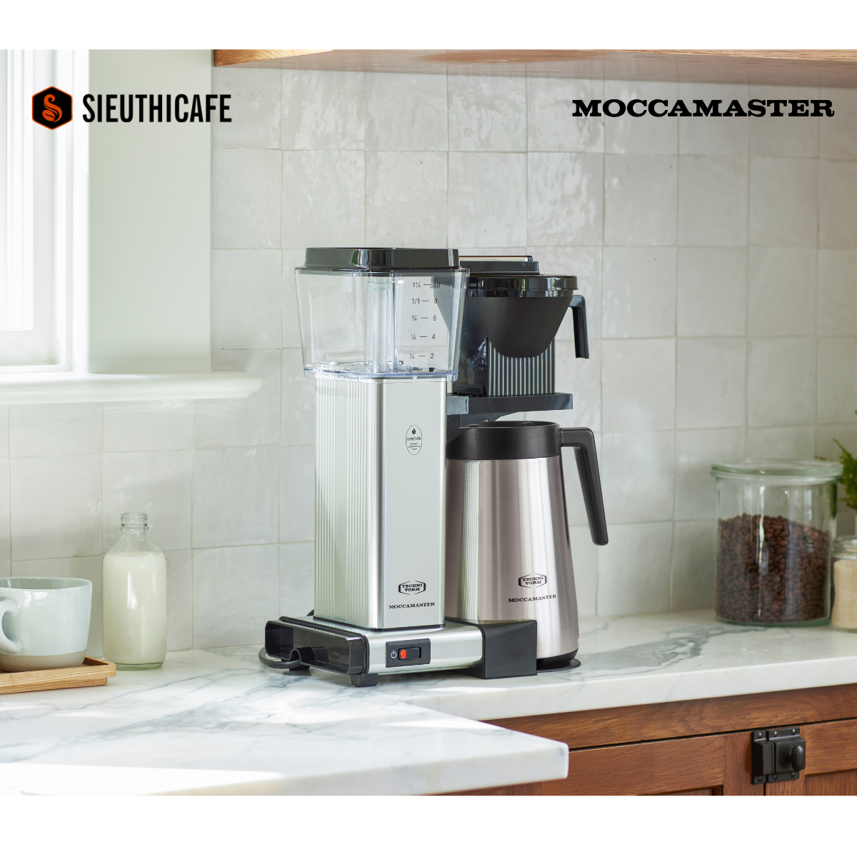 Máy Pha Cà Phê Tự Động Moccamaster KBGT 741 - 1.25L - 220V - Màu Bạc Bóng