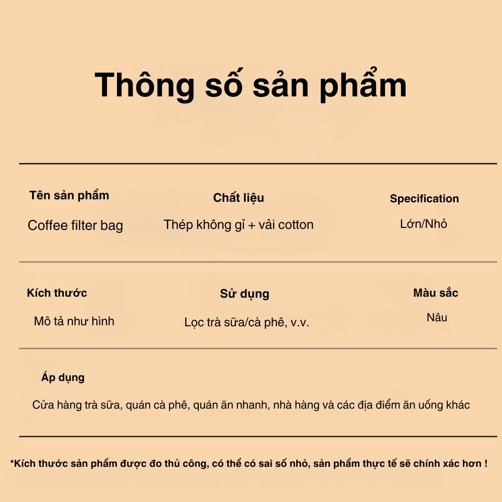 Combo 2 x Pressoco Cloth Filter - Size 2-4 cups 7