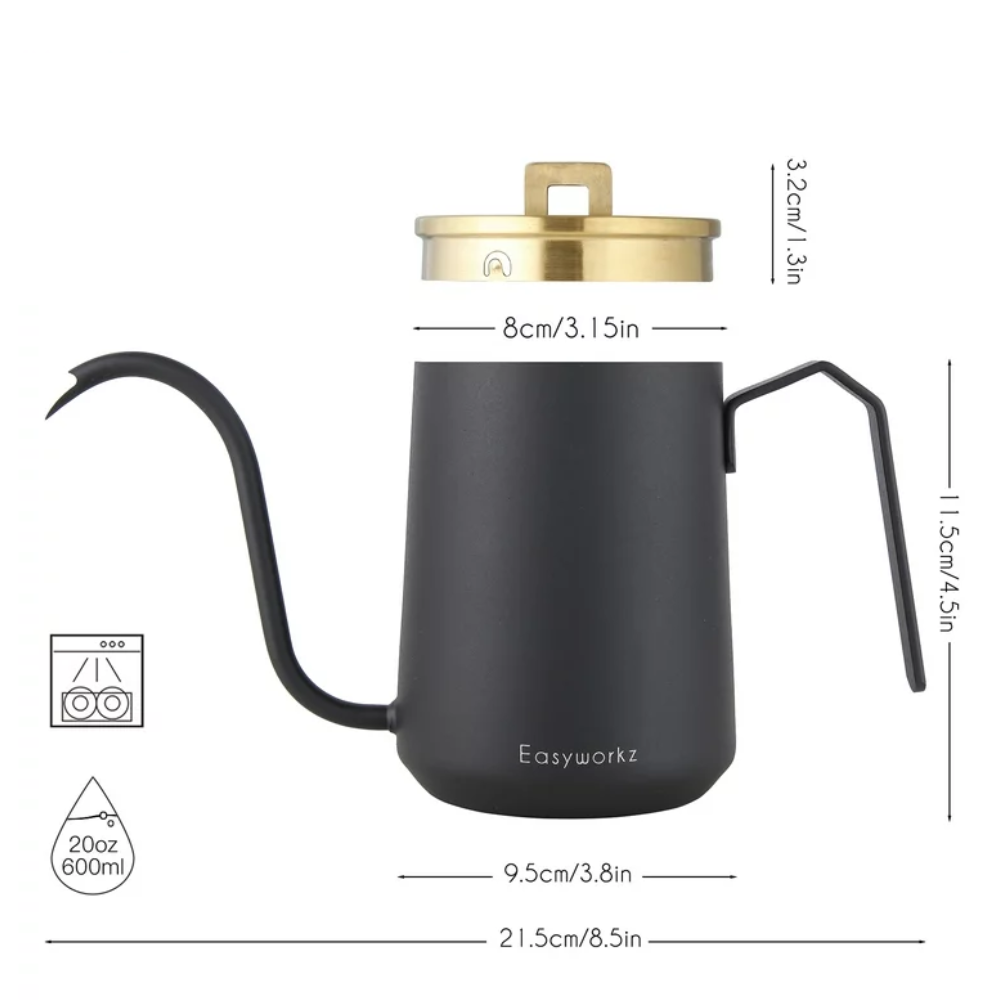 Pressoco Server Obsidian 600ml Orange Glass (W.Lip) 7