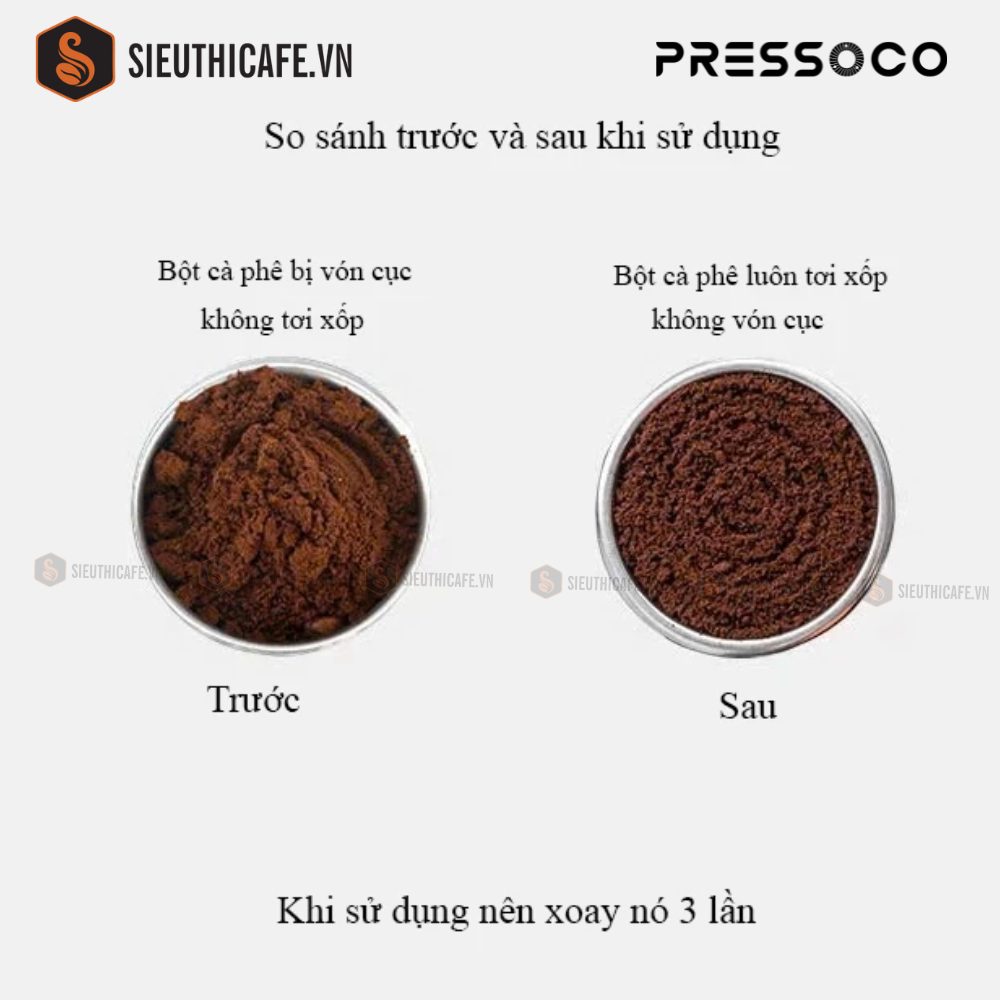 Pressoco Espresso Strirrer Tools x Bộ xoay 58mm 10