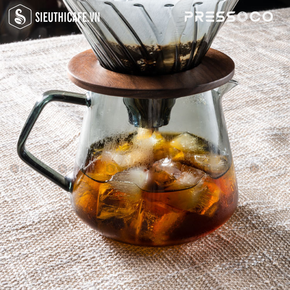 Pressoco Server Obsidian 600ml Smoke Glass - Lip 9