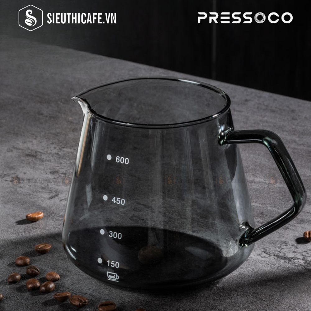 Pressoco Server Obsidian 600ml Orange Glass (W.Lip) 13