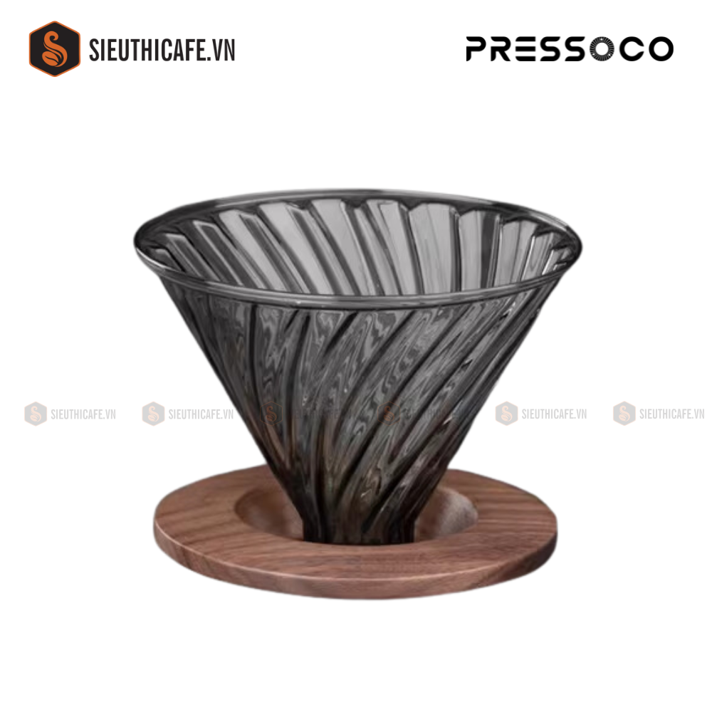 Pressoco Glass Dripper V60 2-4 cups 12