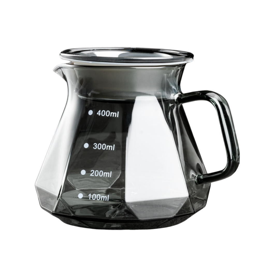 Pressoco Server Obsidian 450ml Smoke Glass (W.Lip)